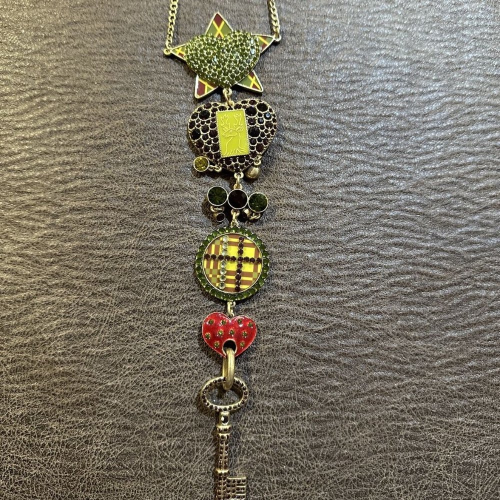 Pilgrim Multicolor Copper Necklace - Stars Hearts And Key